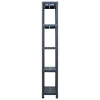 Lagerregal Schwarz 125 kg 60 x 30 x 180 cm Kunststoff