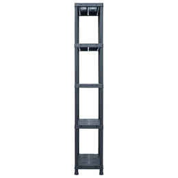 Lagerregal Schwarz 125 kg 60 x 30 x 180 cm Kunststoff