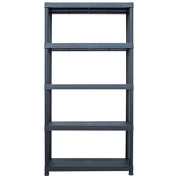 Lagerregal Schwarz 250 kg 80 x 40 x 180 cm Kunststoff