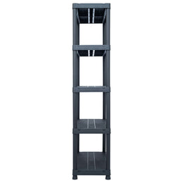 Lagerregal Schwarz 250 kg 80 x 40 x 180 cm Kunststoff