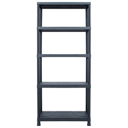 Lagerregal Schwarz 500 kg 90 x 60 x 180 cm Kunststoff