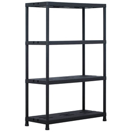 Lagerregal Schwarz 220 kg 90 x 40 x 138 cm Kunststoff
