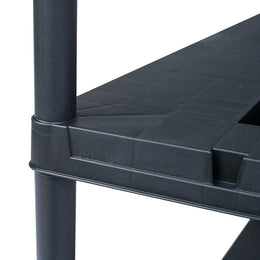 Lagerregal Schwarz 220 kg 90 x 40 x 138 cm Kunststoff