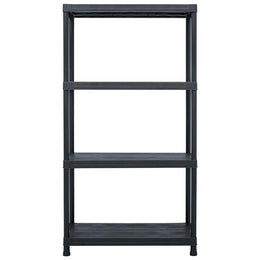 Lagerregale 2 Stk. Schwarz 60 x 30 x 138 cm Kunststoff