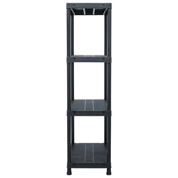 Lagerregale 2 Stk. Schwarz 60 x 30 x 138 cm Kunststoff