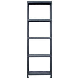 Lagerregale 2 Stk. Schwarz 125 kg 60 x 30 x 180 cm Kunststoff