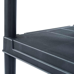 Lagerregale 2 Stk. Schwarz 125 kg 60 x 30 x 180 cm Kunststoff