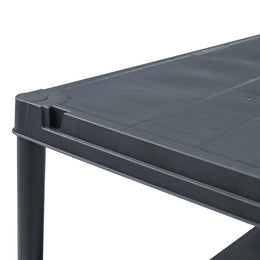 Lagerregale 2 Stk. Schwarz 125 kg 60 x 30 x 180 cm Kunststoff