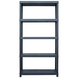 Lagerregale 2 Stk. Schwarz 250 kg 80 x 40 x 180 cm Kunststoff