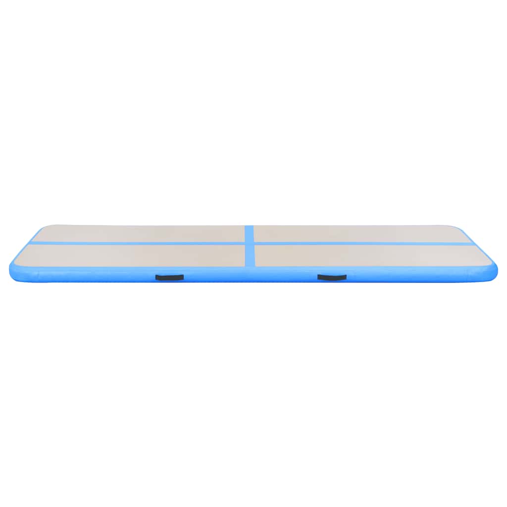 Aufblasbare Gymnastikmatte mit Pumpe 300x100x10 cm PVC Blau