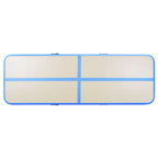 Aufblasbare Gymnastikmatte mit Pumpe 300x100x10 cm PVC Blau