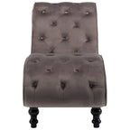 Chaiselongue Grau Samt