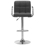 Barhocker 2 Stk. Dunkelgrau Stoff
