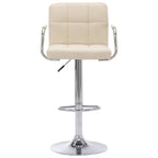 Barhocker 2 Stk. Creme Stoff