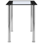 Esstisch Schwarz und Transparent 120 x 60 x 75 cm Hartglas