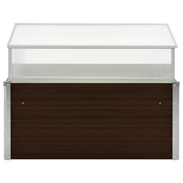 vidaXL Gewächshaus Braun 100 x 100 x 85 cm Verzinkter Stahl