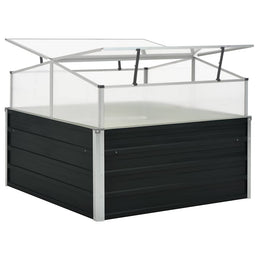 vidaXL Gewächshaus Anthrazit 100x100x77 cm Verzinkter Stahl