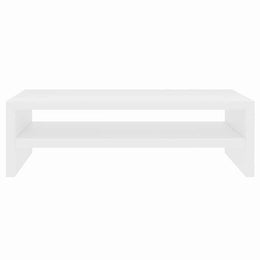 Monitorerhöhung 42 × 24 × 13 cm aus Holzwerkstoff - Weiß