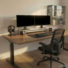 Monitorerhöhung 100 × 24 × 13 cm aus Holzwerkstoff - Weiß