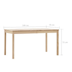 Esstisch 140 x 70 x 73 cm Kiefernholz