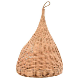 vidaXL Katzenhaus mit Kissen 40x60 cm Naturweide Tipi