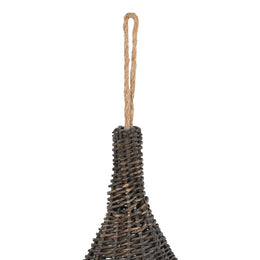 vidaXL Katzenhaus mit Kissen Grau 40x60 cm Naturweide Tipi