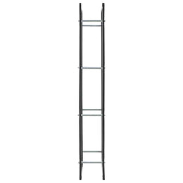 vidaXL Brennholzregal Schwarz 50 x 20 x 150 cm Stahl