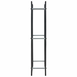 vidaXL Brennholzregal Schwarz 44 x 20 x 100 cm Stahl
