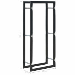 vidaXL Brennholzregal Schwarz 44 x 20 x 100 cm Stahl