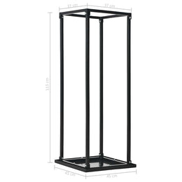 vidaXL Brennholzregal mit Boden Schwarz 37 x 37 x 113 cm Stahl