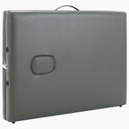 Massagetisch mit 2 Zonen Holzrahmen Anthrazit 186×68 cm