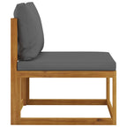 6-tlg. Garten-Lounge-Set mit Auflagen Massivholz Akazie