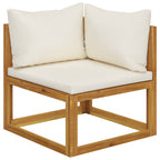 6-tlg. Garten-Lounge-Set mit Auflagen Massivholz Akazie