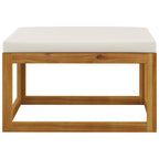 5-tlg. Garten-Lounge-Set mit Auflagen Massivholz Akazie