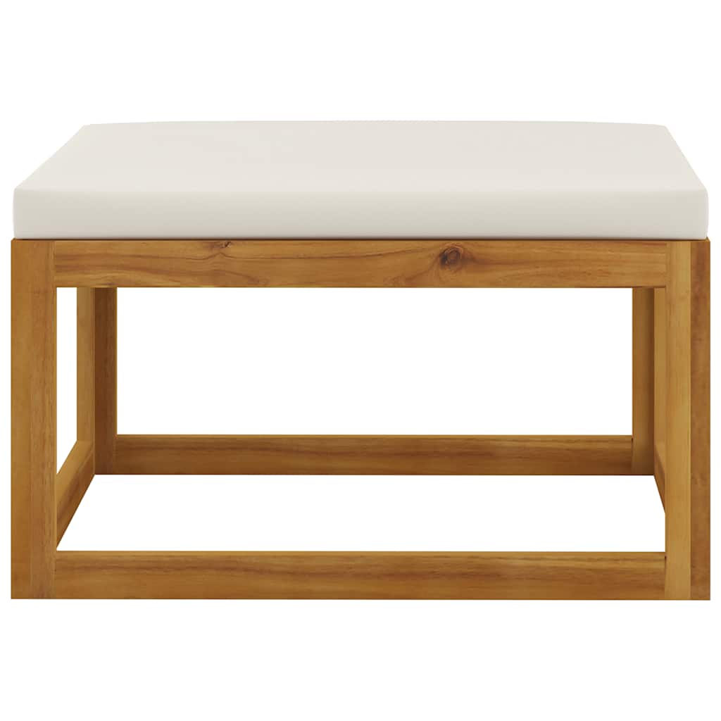 5-tlg. Garten-Lounge-Set mit Auflagen Massivholz Akazie