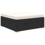 8-tlg. Garten-Lounge-Set mit Auflagen Poly Rattan Schwarz
