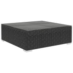 10-tlg. Garten-Lounge-Set mit Auflagen Poly Rattan
