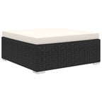 11-tlg. Garten-Lounge-Set mit Auflagen Poly Rattan Schwarz