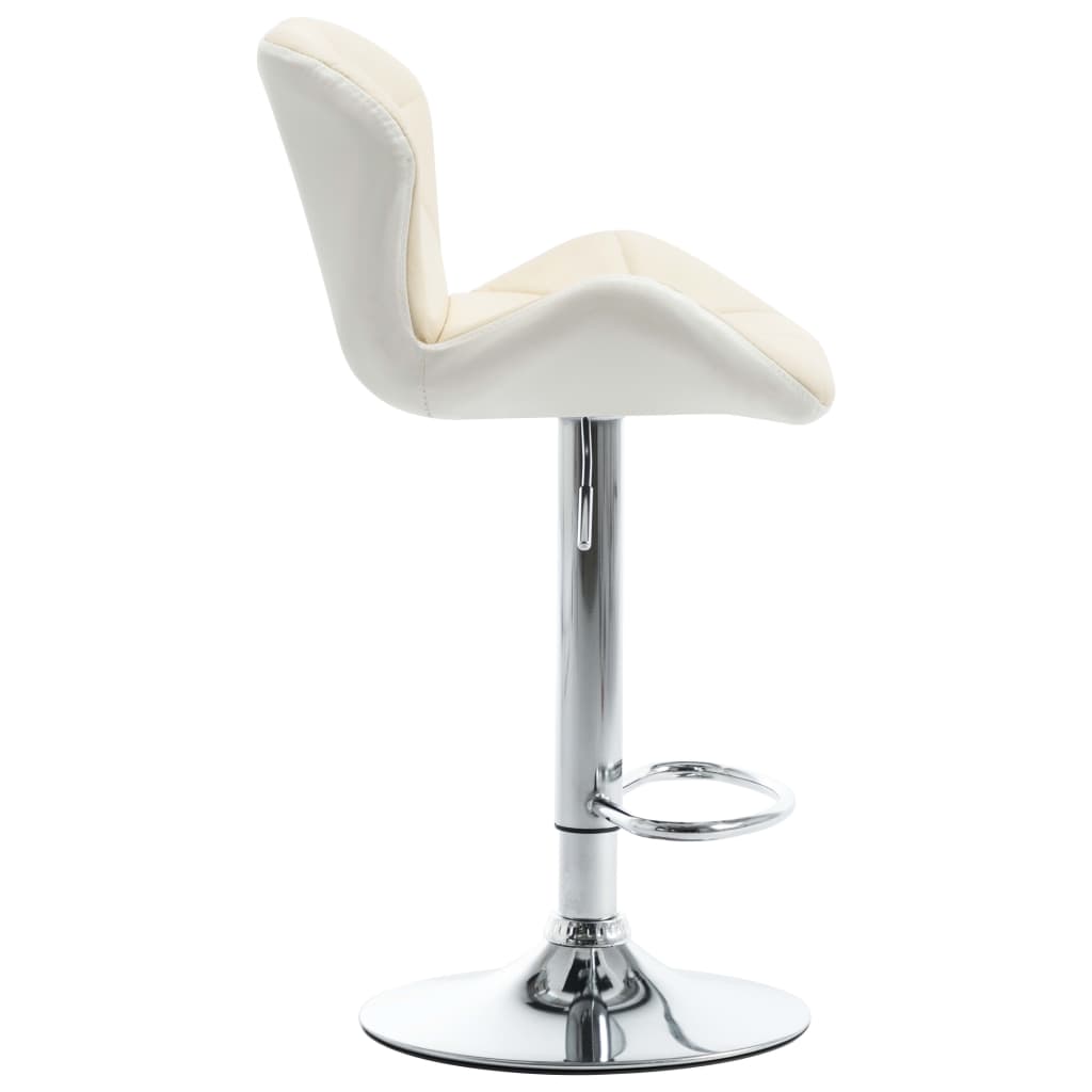 Barhocker 2 Stk. Creme Kunstleder