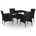 Möbelset 5 pcs Schwarz