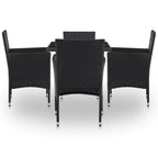 Möbelset 5 pcs Schwarz