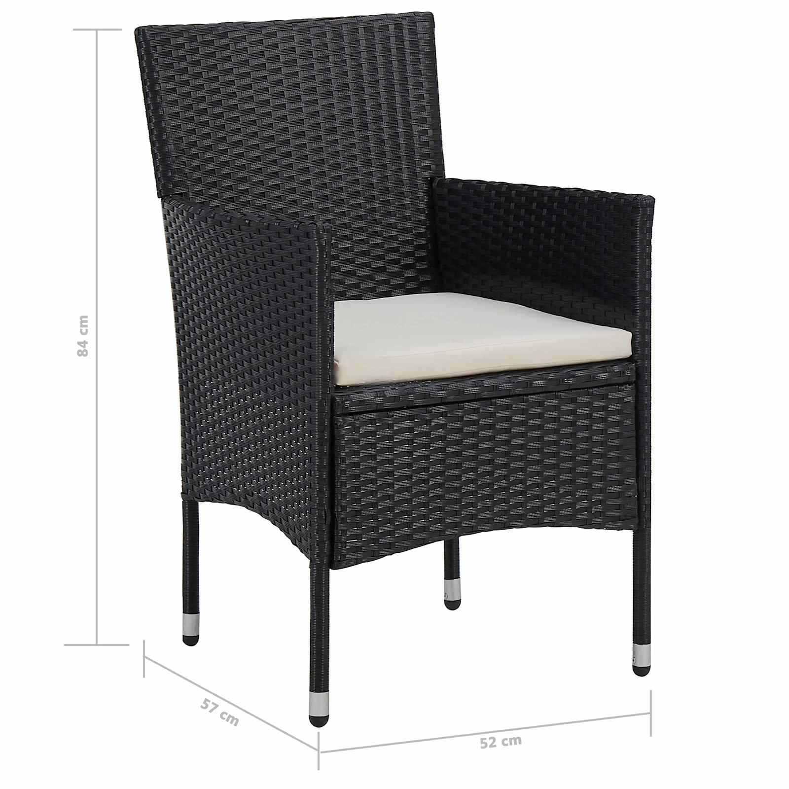 Möbelset 5 pcs Schwarz