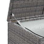 Garten-Auflagenbox Grau 120x50x60 cm Poly Rattan