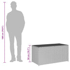 Gartenbox Poly Rattan 100x50x50 cm Grau