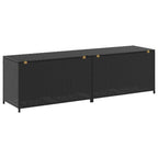 Gartenbox Poly Rattan 200x50x60 cm Schwarz