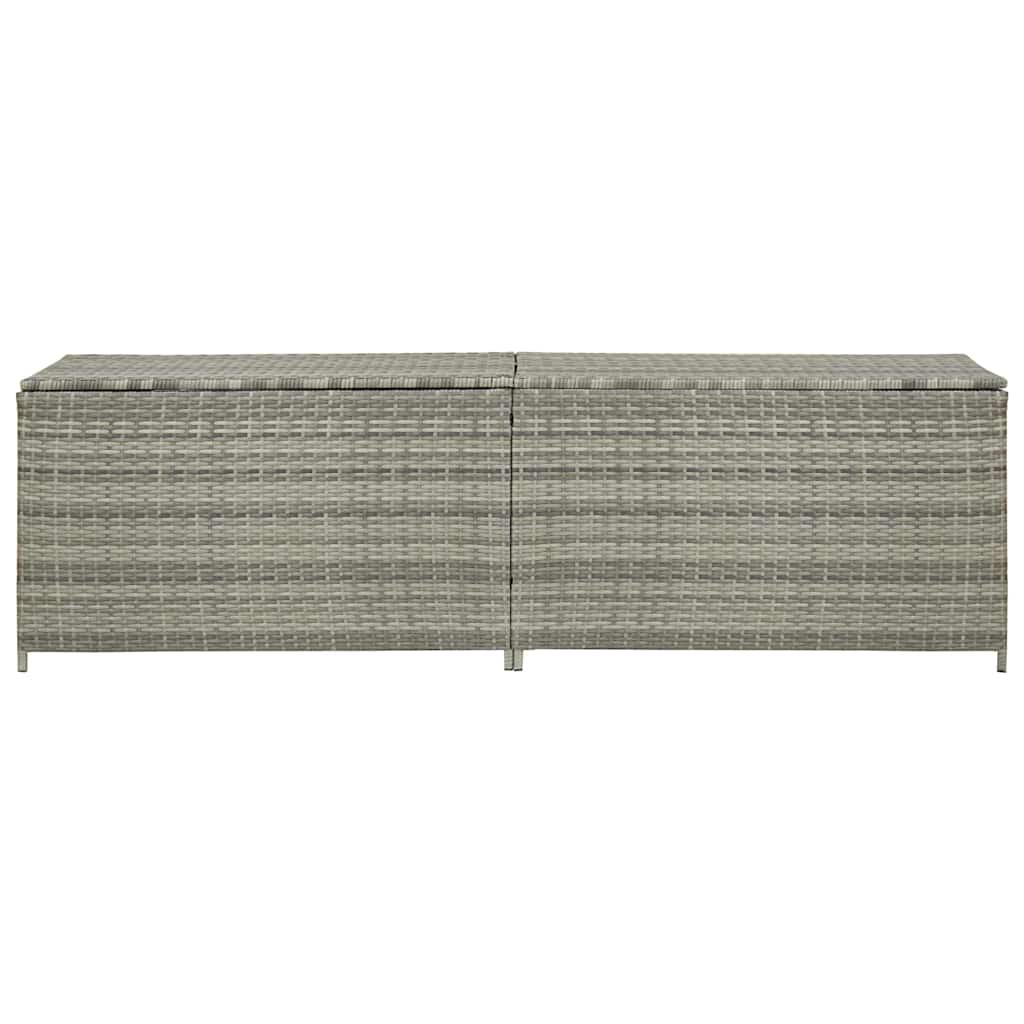 Gartenbox Poly Rattan 200x50x60 cm Grau