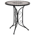 Mosaik-Bistrotisch Grau 60 cm Keramik
