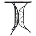 Mosaik-Bistrotisch Grau 60 cm Keramik
