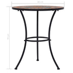 Mosaik-Bistrotisch Orange/Grau 60 cm Keramik