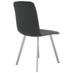Esszimmerstühle 2 Stk. Grau Samt